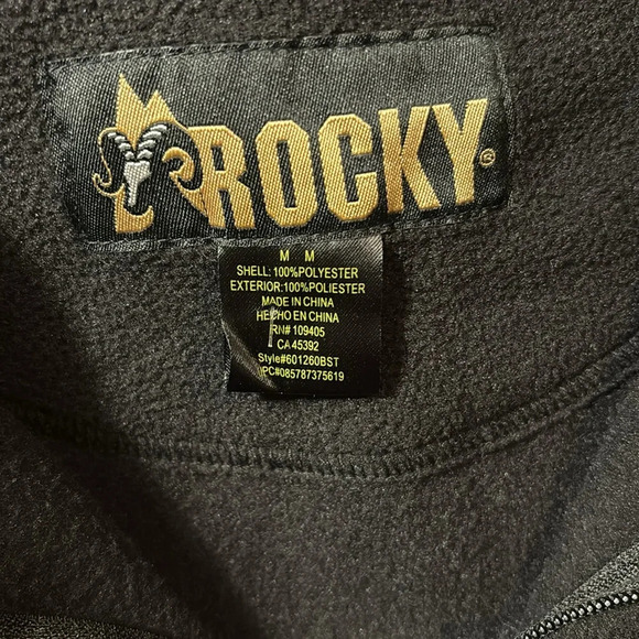 Rocky Men's Gorpcore Vest Black Heated Fleece Full Zip size M - Picture 3 of 9